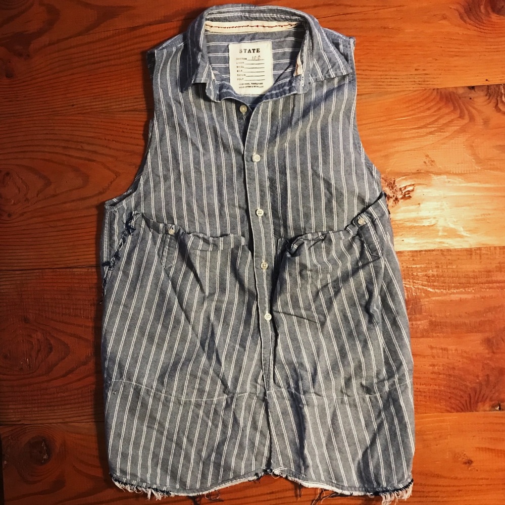 State The Label One-of-a-Kind Buttondown Smock